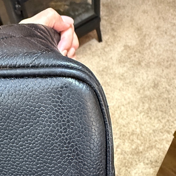 CHANEL Black Quilted Tote with Gold Accent w/COA - Picture 6 of 14